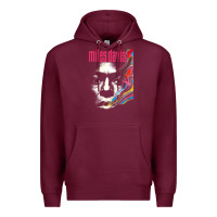 Burgundy miles vintage davis concert retro Premium Hoodie - lanVoArt