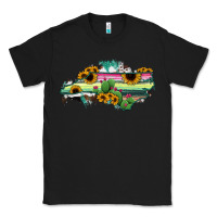 Black North Carolina Map Sunflower Cactus Serape Classic Tee - RanaPortraitStore