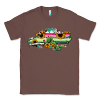 Chestnut North Carolina Map Sunflower Cactus Serape Classic Tee - RanaPortraitStore
