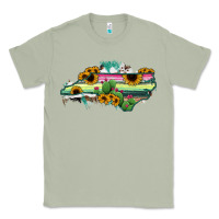 Matcha North Carolina Map Sunflower Cactus Serape Classic Tee - RanaPortraitStore