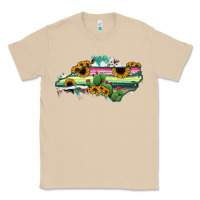 Mushroom North Carolina Map Sunflower Cactus Serape Classic Tee - RanaPortraitStore