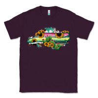 Plum North Carolina Map Sunflower Cactus Serape Classic Tee - RanaPortraitStore