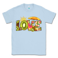 Dusty Blue love kiwi Classic Tee - RanaPortraitStore