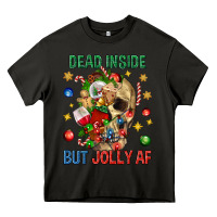 Asphalt Dead Inside But Jolly Af Heavy Core Tee - BundleAndBundleShop