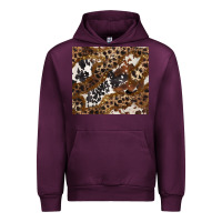 Mauve Wine leopard and cowhides Urban Hoodie - BarkalooDesign