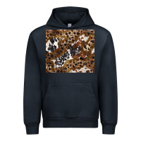 Navy leopard and cowhides Urban Hoodie - BarkalooDesign