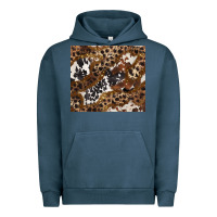 Pigment Midnight Navy leopard and cowhides Urban Hoodie - BarkalooDesign