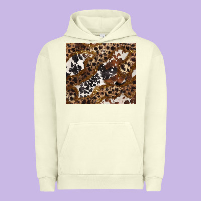 Leopard And Cowhides Urban Hoodie Designed By Barkaloodesign