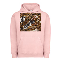 Pigment Salmon leopard and cowhides Urban Hoodie - BarkalooDesign