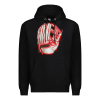 Black Catchers Mitt Fa Element Premium Hoodie - FaDigitalArtStudio