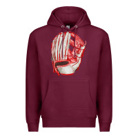 Burgundy Catchers Mitt Fa Element Premium Hoodie - FaDigitalArtStudio