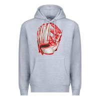 Heather Grey Catchers Mitt Fa Element Premium Hoodie - FaDigitalArtStudio