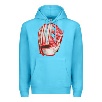 Ocean Blue Catchers Mitt Fa Element Premium Hoodie - FaDigitalArtStudio