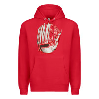 Red Catchers Mitt Fa Element Premium Hoodie - FaDigitalArtStudio