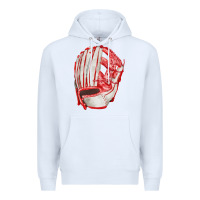 White Catchers Mitt Fa Element Premium Hoodie - FaDigitalArtStudio