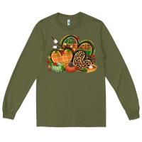 Army Green fall heart Long Sleeve Tee - CowGirlArtShop