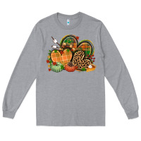 Heather Grey fall heart Long Sleeve Tee - CowGirlArtShop