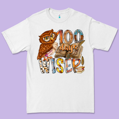 100 Days Wiser Premium Tee Designed By Racoondesign