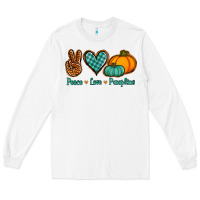 White peace love pumpkins Long Sleeve Tee - Jasminsmagicworld