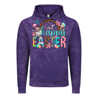Cloud Purple Happy Easter Nurse Easter Day Vintage Hoodie - HowdyJamesFarm