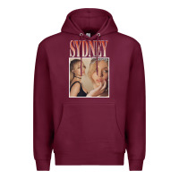 Burgundy sydney sweeney Premium Hoodie - lanVoArt