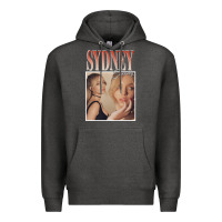 Charcoal Heather sydney sweeney Premium Hoodie - lanVoArt