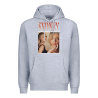 Heather Grey sydney sweeney Premium Hoodie - lanVoArt