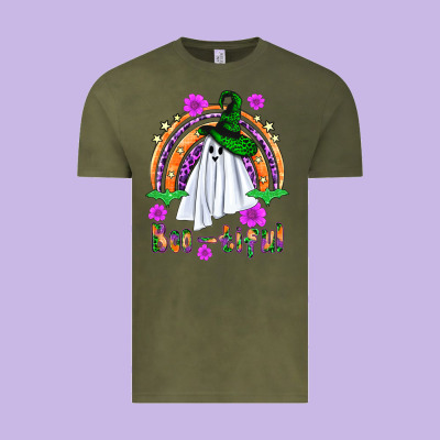 Boo-tiful Ghost Vintage Tee Designed By Nancycooperartshop