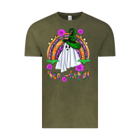 Vintage Olive Boo-tiful ghost Vintage Tee - NancyCooperArtShop