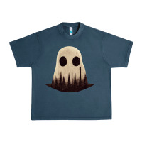 Midnight Navy forrest ghost Urban Heavy Tee - lanVoArt
