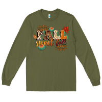 Army Green fall sweet fall Long Sleeve Tee - CowGirlArtShop