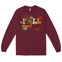 Burgundy fall sweet fall Long Sleeve Tee - CowGirlArtShop