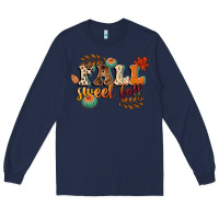Navy fall sweet fall Long Sleeve Tee - CowGirlArtShop