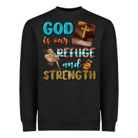 Black God Is Our Refuge And Strength Heavyweight Sweatshirt - BundleAndBundleShop