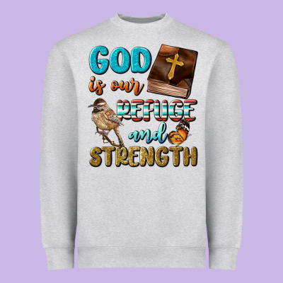 God Is Our Refuge And Strength Heavyweight Sweatshirt Designed By Bundleandbundleshop