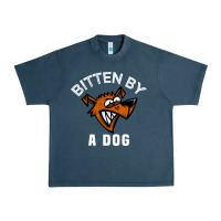 Midnight Navy bitten by a dog angry dog bite funny gift Urban Heavy Tee - lanVoArt