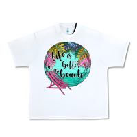 White life is better at the beach Urban Heavy Tee - JahusDesignShop