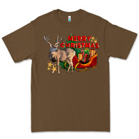 Cacao Merry Christmas Deer Premium Tee - LillyAllenDesigns