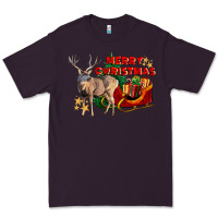 Plum Merry Christmas Deer Premium Tee - LillyAllenDesigns