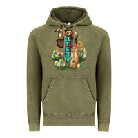 Vintage Olive He is risen Bunny Cross Easter Day Vintage Hoodie - HowdyJamesFarm