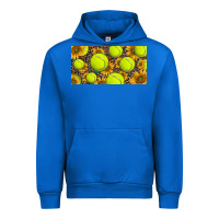 Cobalt tennis ball with sunflower and racket  licence plato Urban Hoodie - BarkalooDesign