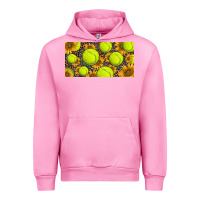 Fuchsia Pink tennis ball with sunflower and racket  licence plato Urban Hoodie - BarkalooDesign