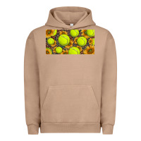 Pigment Burro tennis ball with sunflower and racket  licence plato Urban Hoodie - BarkalooDesign