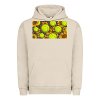 Pigment French Oak tennis ball with sunflower and racket  licence plato Urban Hoodie - BarkalooDesign