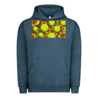 Pigment Midnight Navy tennis ball with sunflower and racket  licence plato Urban Hoodie - BarkalooDesign