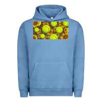Tennis Ball With Sunflower And Racket  Licence Plato Urban Hoodie | Teevron