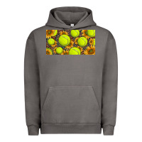 Pigment Tornado tennis ball with sunflower and racket  licence plato Urban Hoodie - BarkalooDesign