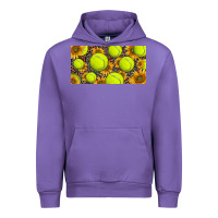 Tulip tennis ball with sunflower and racket  licence plato Urban Hoodie - BarkalooDesign