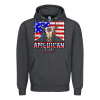 Smoke American junkie Zipper Hoodie - CowhideDigitalArt