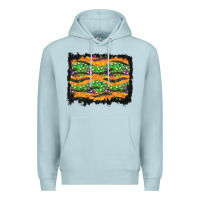 Blue Mist Halloween Skull Background Premium Hoodie - BundleAndBundleShop
